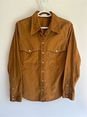 Wilfred Free Corduroy Snap Button Shirt